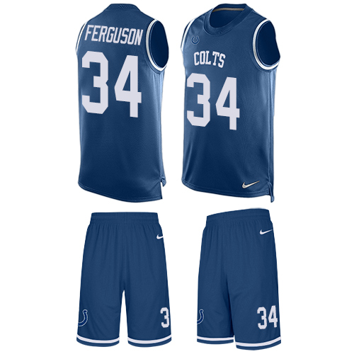 Men's Limited Josh Ferguson Nike Jersey Royal Blue - #34 Tank Top Suit NFL Indianapolis Colts